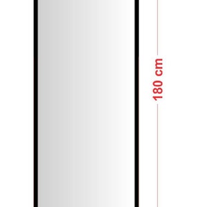 Spiegel 180cm H x 70cm B Staand model zwart rechthoekig immagine 3