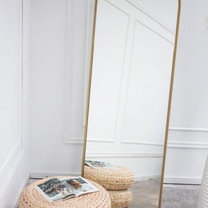Goldener Spiegel stehend, 180 cm H x 60 cm B Bild 2