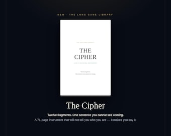 The Cipher | Printable Self-Discovery Journal | 71-Page Guided Self-Mastery Workbook | Inner Work & Life Purpose PDF