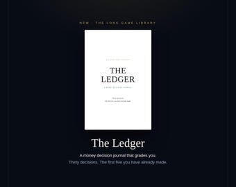 The Ledger | Decision Journal Printable | Money Decision Tracker PDF + Calibration Spreadsheet | Business Planner | Instant Download
