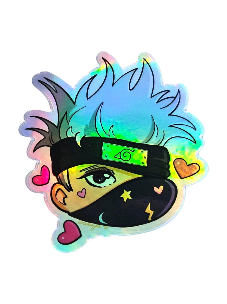 Kakashi Holographic Sticker - Etsy