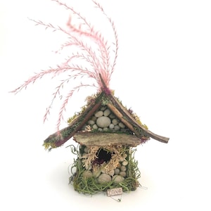 Handmade Fairy House: Natural Moss & Pebble Decor