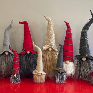 Handmade Gnomes, Holiday Gnomes, Home Decorations, Shelf Sitters