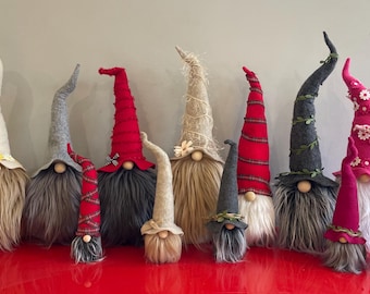 Handmade Gnomes, Holiday Gnomes, Home Decorations, Shelf Sitters