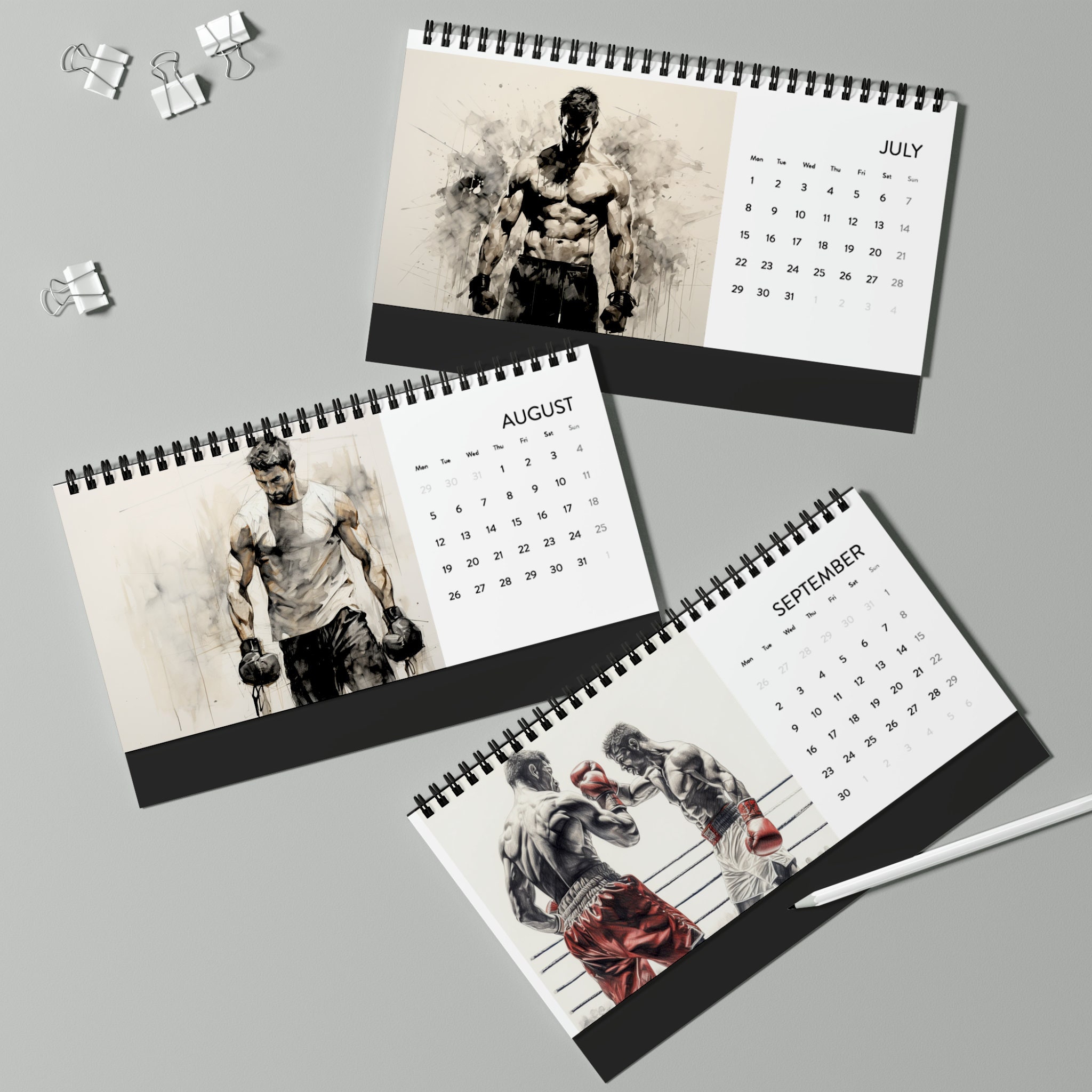 Mens Boxing Calendar 2024 Active Boxing calendar sold by Guilty Difference SKU 3787947