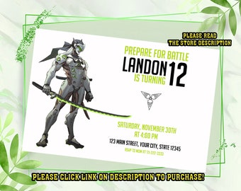 overwatch birthday invitation, invitation for kids, birthday invitation