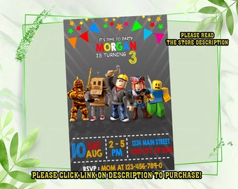 Personalize Building Brick Birthday Invitation, Building block invitation, Customize birthday invitation digital