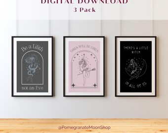 Witchy Print Pack | Digital Download | Witchy Decor | Witchy Gift Idea | Feminist Artwork | Poster Art
