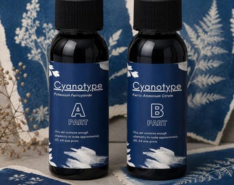 Cyanotype Sensitizer Set Solar Sun Print Kit, Blue, 100ml