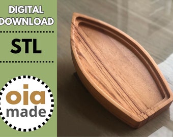 Sushi Boat Tray CNC File: Serving Platter STL (Digital Download)