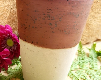 Coffee mug, brown, pottery,