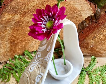 vase with trim, hand-thrown