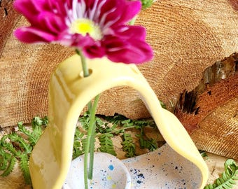 Plug-in vase, Harlequin, hand-thrown