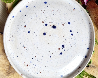 large Casablanca plate, hand-thrown