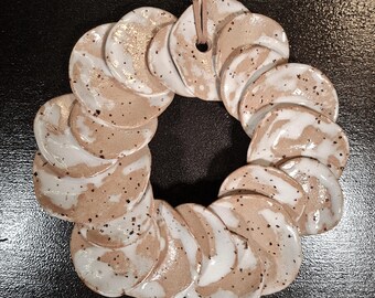 Wreath for hanging, hand-thrown, 16 cm diameter