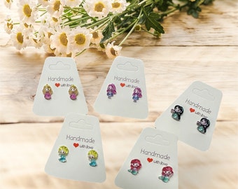 Disney Princess Earrings,Disney Earrings,Princess Jasmine,Disney Jewelry, Stud Earrings,Elsa,The Little Mermaid, Sleeping Beauty, Aurora