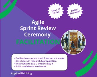 Agile Sprint Review Facilitation Deck: Guidance & Agenda (PPT Digital Download)