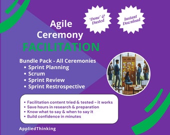 Agile Ceremony Facilitation PPT: Scrum Sprint Guide (Digital Download)