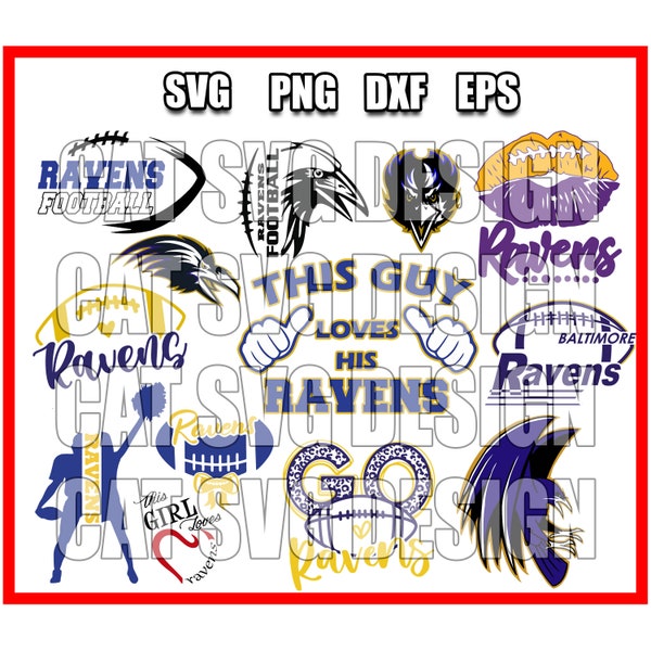 Baltimore Ravenns Football SVG PNG Bundle, svg Sports files, Svg For Cricut, Clipart, Football Cut File, Layered SVG For Cricut File