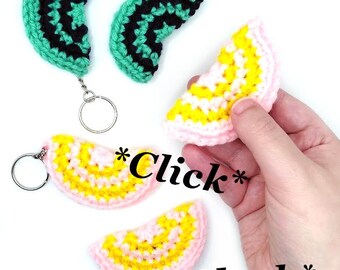 Snapping Fidget | Crochet Stim Toy| | Sensory Keychain | Stress Relief | Neuroaffirming | Neurodiversity