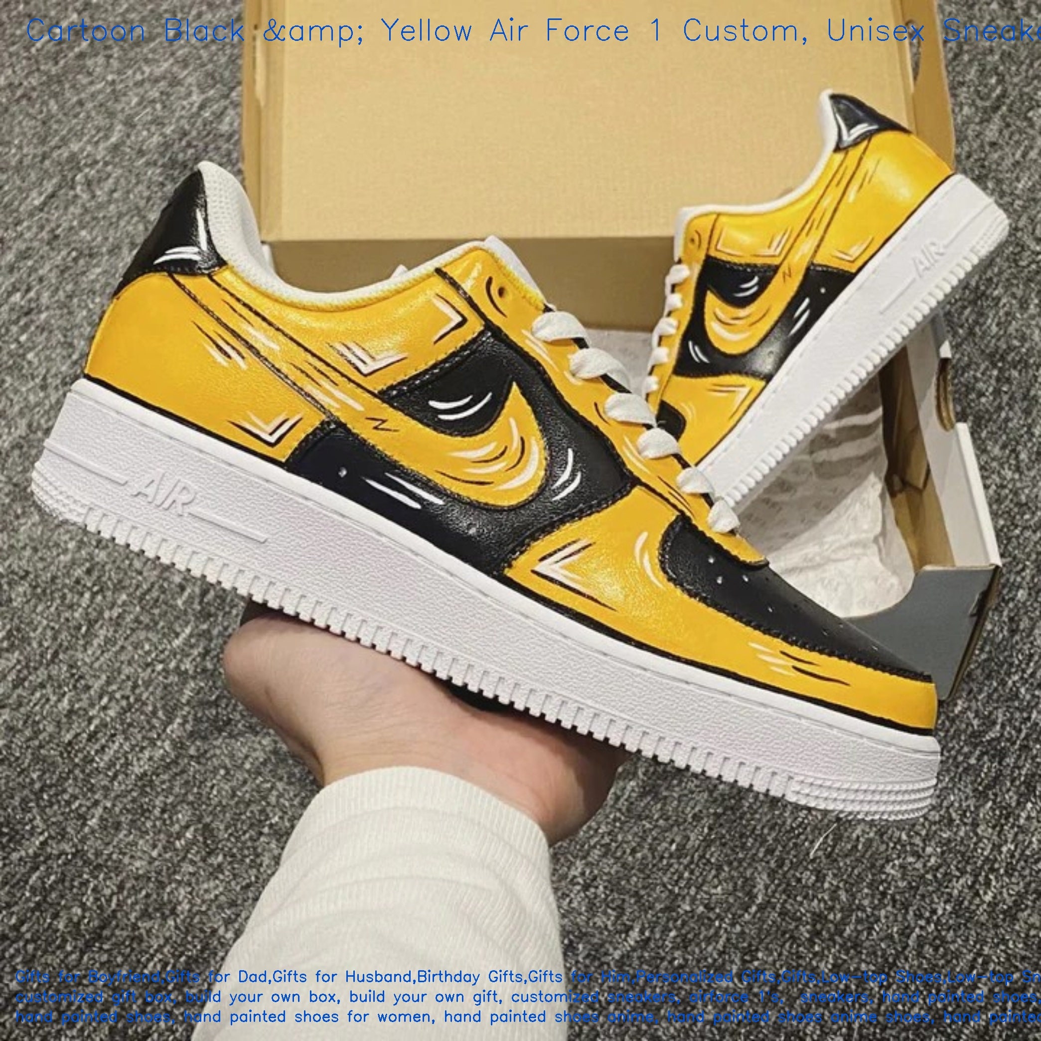 custom yellow air forces