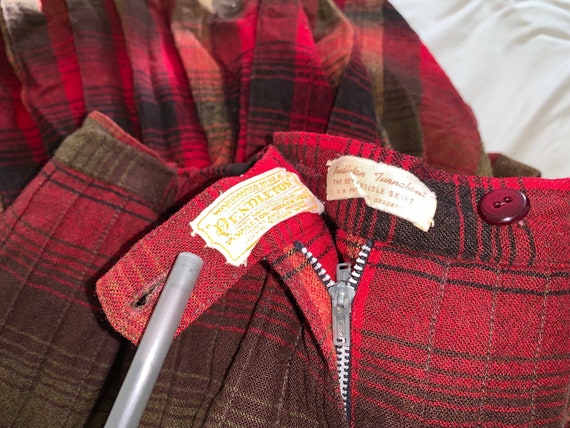 Vintage Pendleton Wool Pleated Turnaround Reversi… - image 4