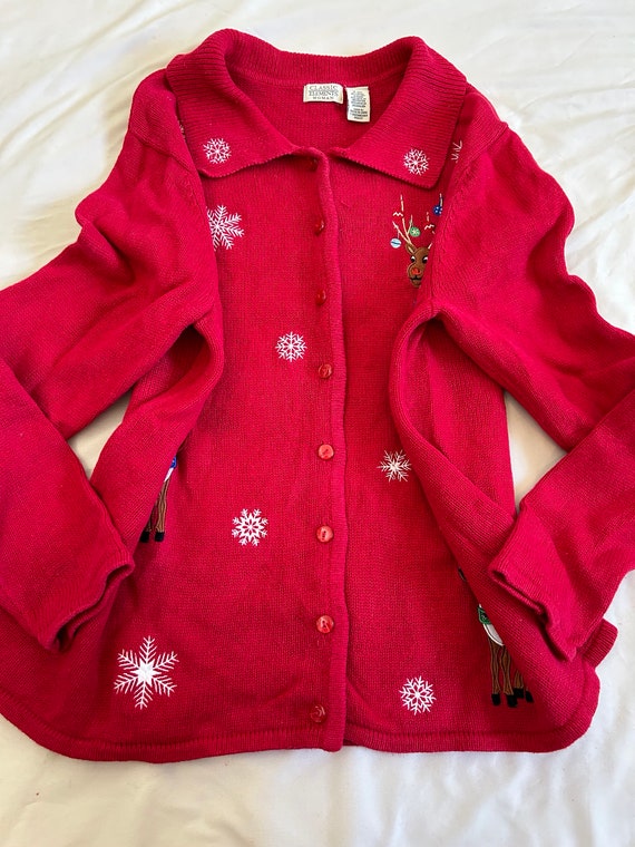 Vintage Classic Elements Button Front Sweater Kit… - image 3