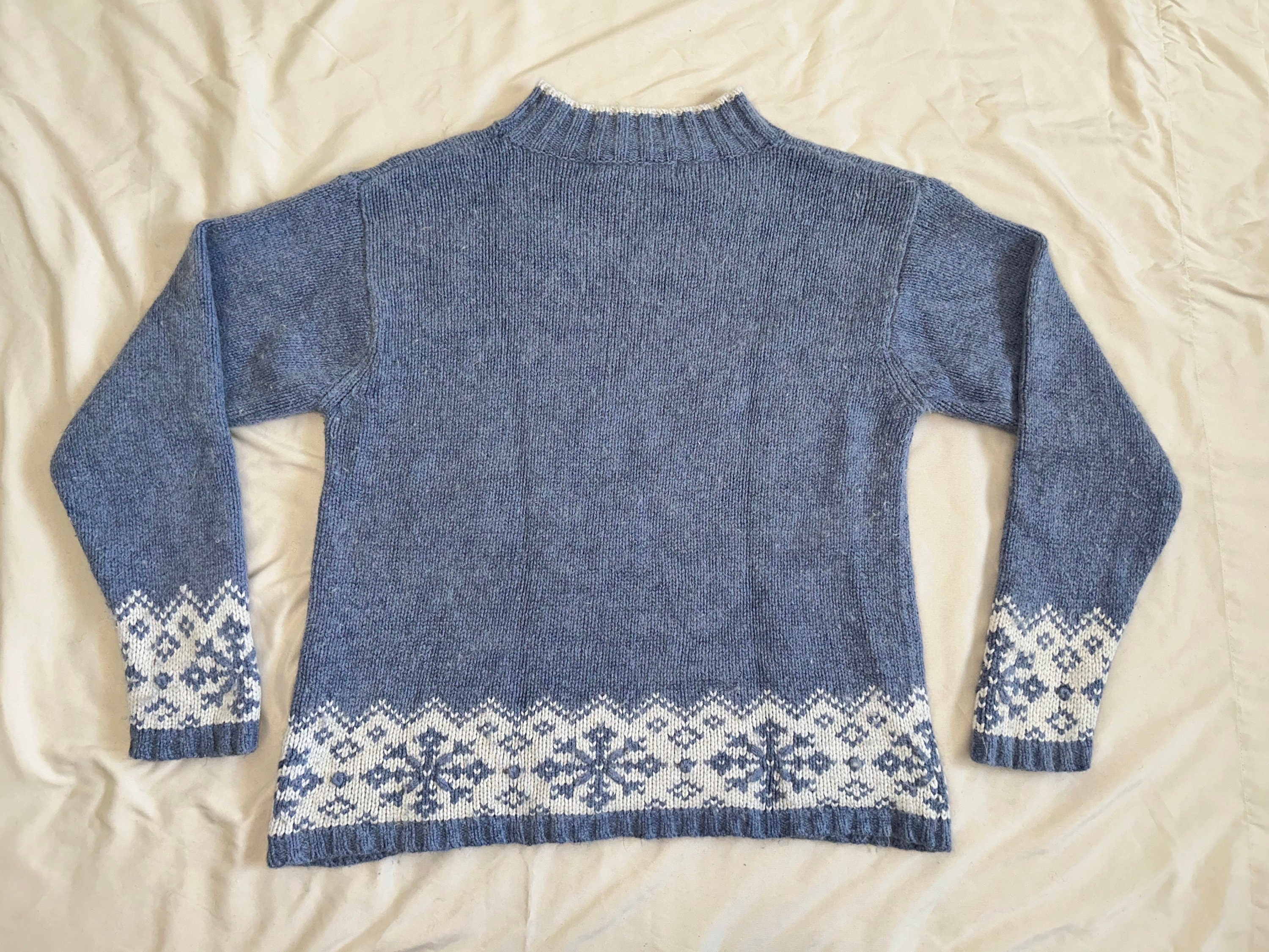 Vintage Nomadic Traders Mockneck Pullover Sweater Geometric