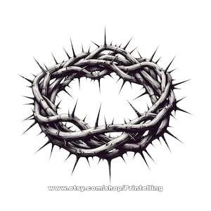 Couronne d'épines PNG Images avec arrière-plan transparent - Art religieux symbolique pour motifs, 2 images haute résolution