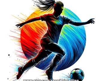 PNG-bundel damesvoetbal: clipart met hoge resolutie (commercieel gebruik)