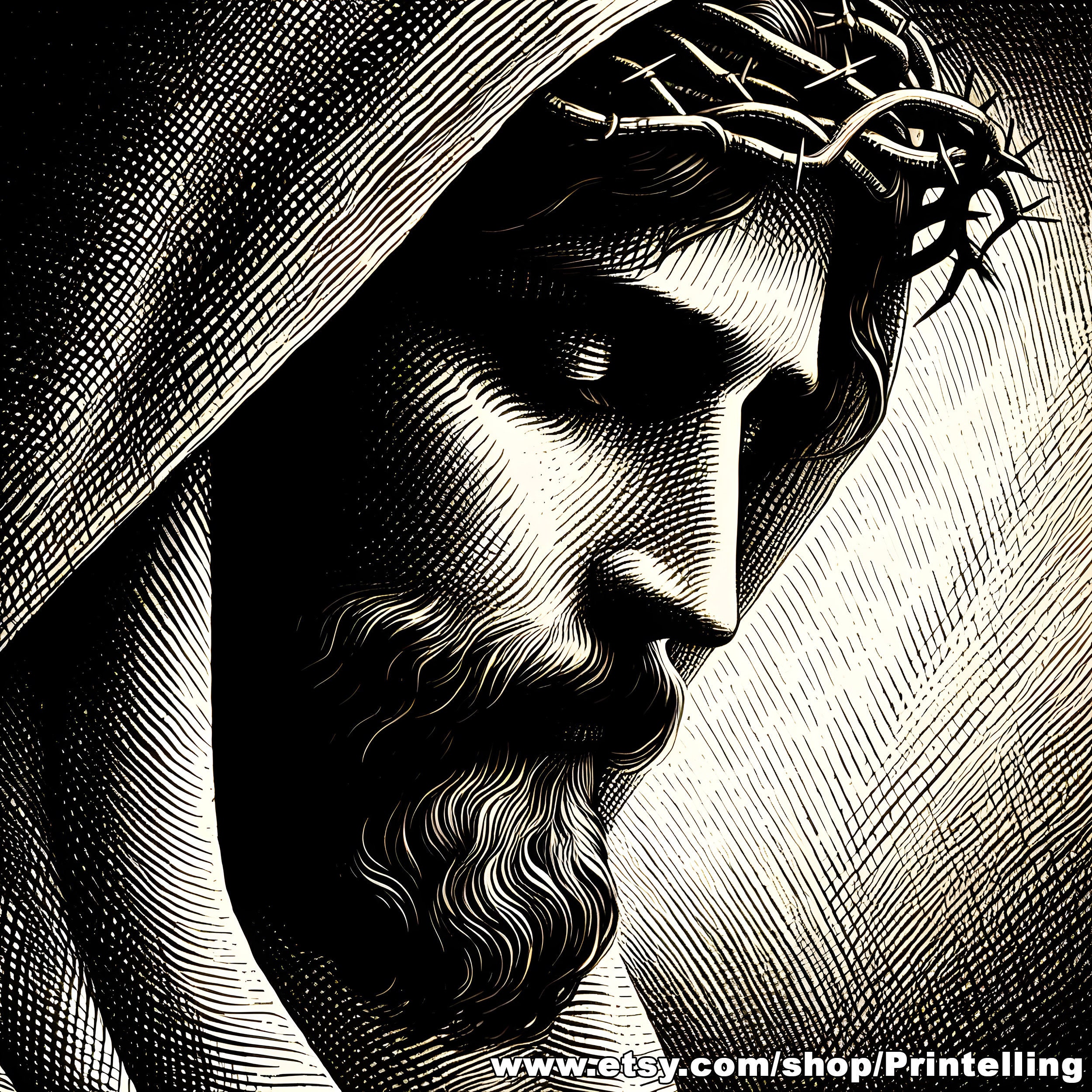 Vintage Jesus Porträt Prints: Christliche Wohnkultur (digitaler Download) -  Etsy Schweiz, image size:2500x2500