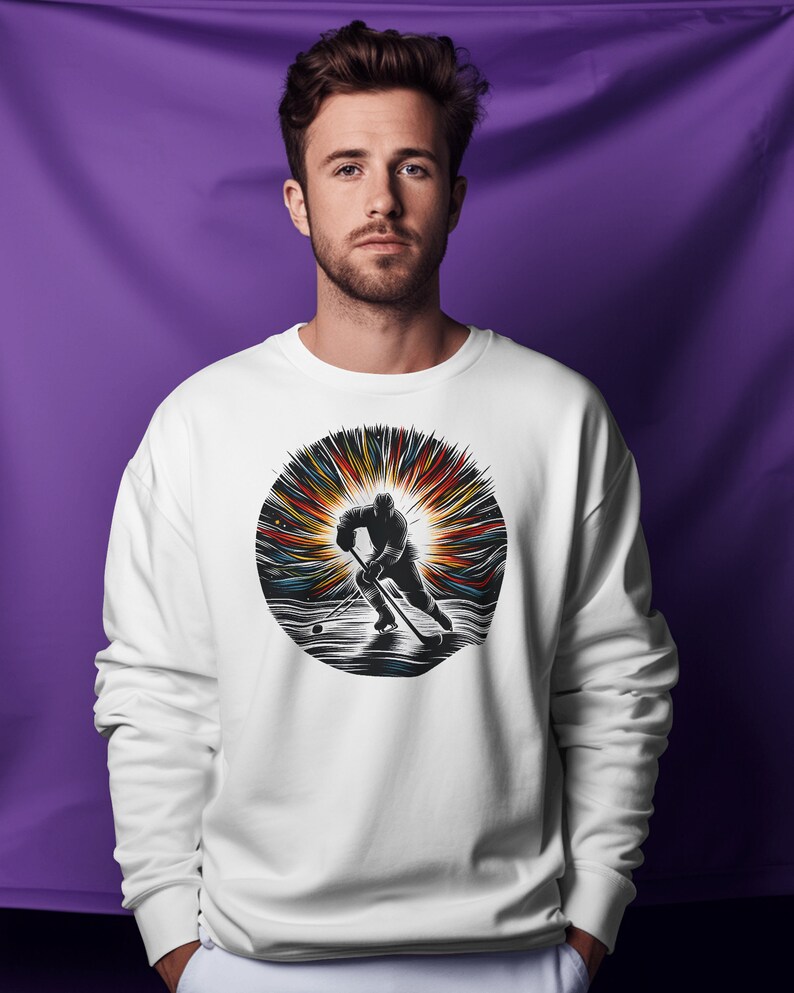 Hockey themed sweatshirt design