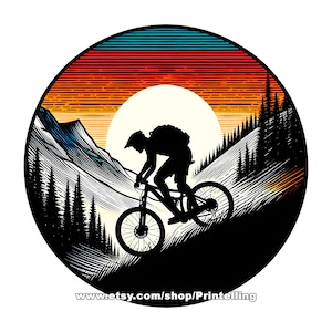 Pacchetto PNG per mountain bike - Arte digitale ad alta risoluzione con sfondo trasparente per design di magliette, decorazioni, articoli sportivi e altro ancora