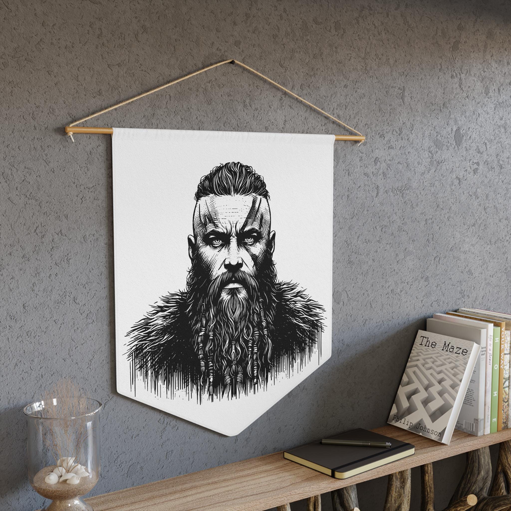 Ragnar Lothbrok Viking Portrait: Engraving Style PNG & SVG Designs