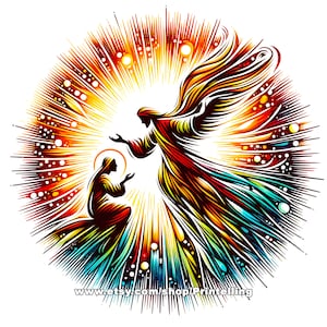 Pakiet Angel PNG, abstrakcyjne kliparty w wysokiej rozdzielczości do projektowania koszulek, produktów drukarskich, artykułów piśmiennych i innych produktów o tematyce chrześcijańskiej