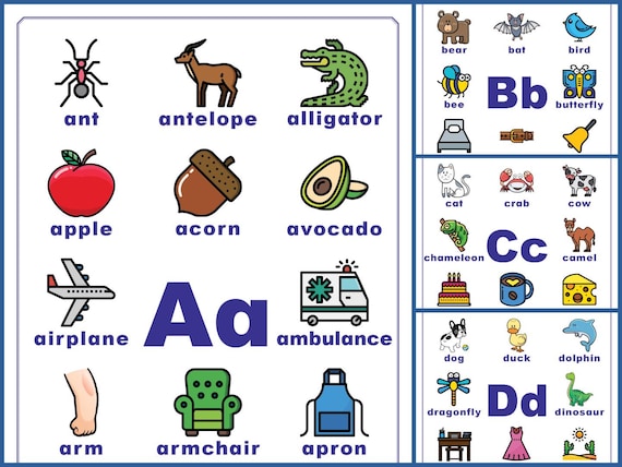 激レア＊クラスルームポスターアルファベットA−Z Printable Alphabet Posters A–Z; Classroom Decor; ABC Vocabulary