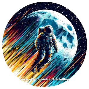 Astronaut PNG Bundle, hochauflösende hochauflösende transparente Hintergrundgrafik zum Gestalten von T-Shirts, Aufklebern, Tassen, Bechern, Dekor und mehr, kommerzielle Nutzung