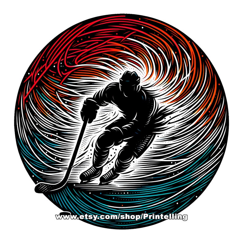 Hockey png image with transparent background for hockey apparel design