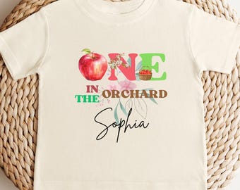 Personalized Apple In The Orchard First Birthday Shirt: Custom 1st Fall Themed Birthday Party Outfit