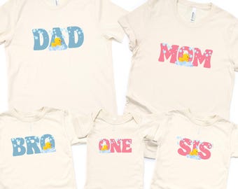 Gepersonaliseerde One Little Duck-verjaardag bijpassende shirts: badeendje 1e verjaardag verjaardag Splash Party-outfit