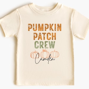 Custom Family Pumpkin Patch Crew Shirt: Kids Toddler Youth Adults Fall Pumpkin Picking Outfit