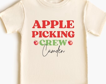 Personalized Apple Picking Crew Shirt: Custom Fall Orchard Family Tee