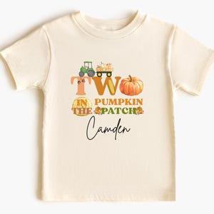 Personalized Pumpkin Patch Second Birthday Shirt: Customized Fall Themed 2nd Birthday Party Outfit