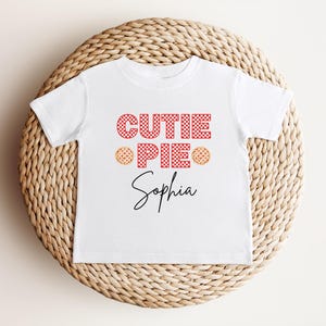 Personalized Cutie Pie Baby Shirt | Cute Thanksgiving Outfit | Fall Baby | Pie Theme Baby Girl Tee | First Thanksgiving Pie Baby Gift