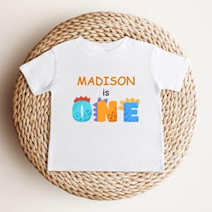 Dinosaur First Birthday Shirt | 1st Birthday Outfit | Personalized Birthday Tee | Custom Birthday Kids Gift | One A Saurus Shirt