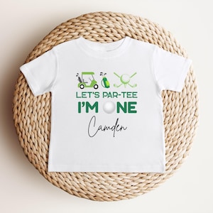 Personalized Golf First Birthday Shirt | Golf Theme Party Tee | 1st Birthday Outfit | Hole in One Birthday | Golf Part-Tee Time