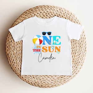 Personalized One In The Sun Pool Party Theme Birthday Boy Shirt | 1st Birthday Outfit | Summer Splish Splash Swimming Pool Birthday Party