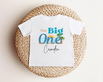Surf First Birthday Shirt | The Big One Shirt | 1st Birthday Tee | Catch A Wave Birthday Outfit | Toddler Boy Surfer | Surfs Up Tshirt