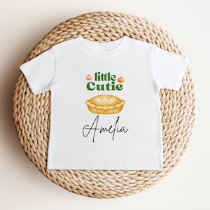 Personalized Little Cutie Pie Baby Shirt | Cute Fall Thanksgiving Outfit | Pie Theme Baby Boy Girl Tee | First Thanksgiving Pie Baby Gift