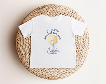 First Trip Around the Sun Birthday Shirt | 1st Trip Around the Sun Baby Boy Birthday Outfit | Sunshine Birthday T-Shirts | Toddler Tee